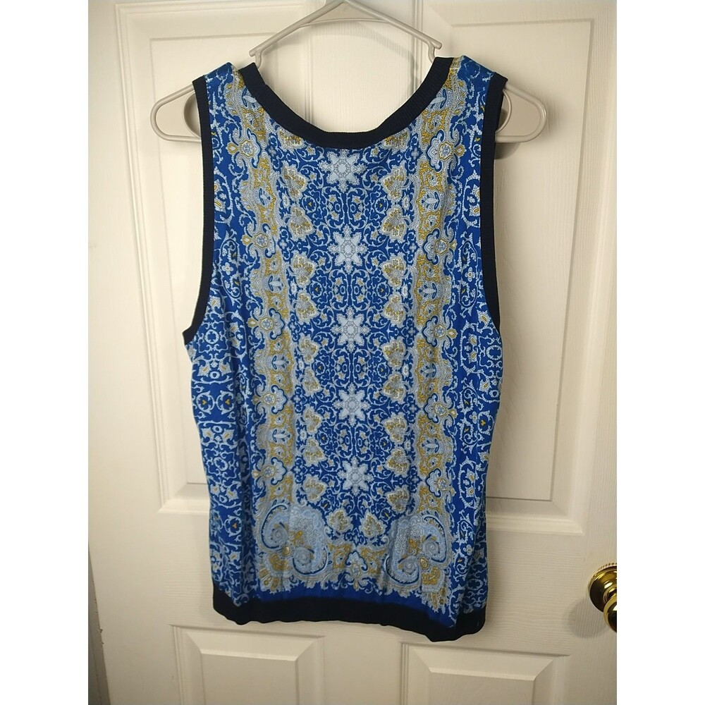 Talbots Woman L Charming Benton Sleeveless Tank Sweater Pullover Blouse - Picture 7 of 7